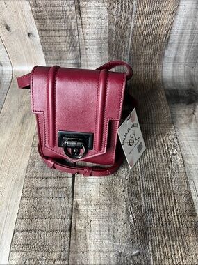 Reece Hudson Mini Burgundy Crossbody Bag